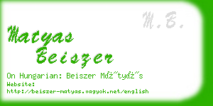 matyas beiszer business card